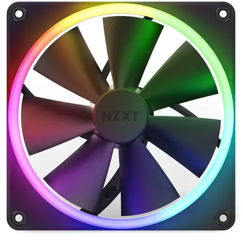 NZXT F140 PWM černá / 140mm / Fluid Dynamic Bearing / 32.5 dB @ 1800 RPM / 89.48 CFM / 4-Pin PWM