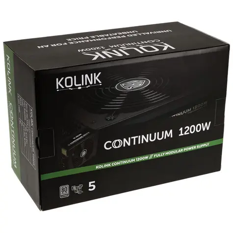 Kolink Continuum 80 PLUS Platinum 1200W černá / ATX / 1200W / 80PLUS Platinum / Aktivní PFC / modulární