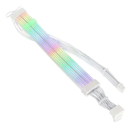 Kolink Umbra Radiant ARGB 12V-2x6 to 12V-2x6 kabel bílá / 700mm