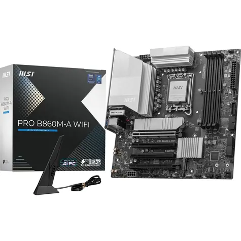 MSI PRO B860M-A WIFI / B860 / LGA 1851 / 4x DDR5 / PCIEx 16 / 5GLAN / Wi-Fi / ATX