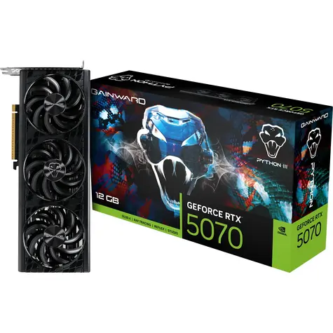 Gainward GeForce RTX 5070 Python III 12GB / 2512MHZ / 12GB GDDR7 / 192-bit / 1x HDMI + 3x DP / 650W (16)