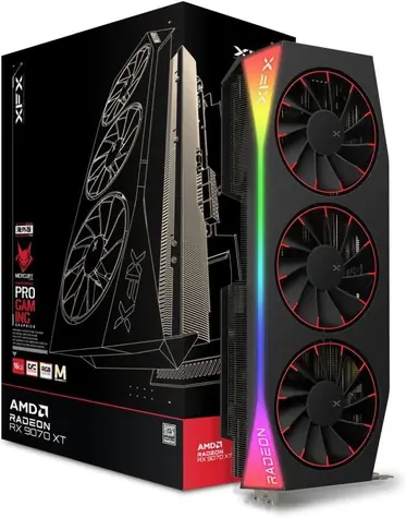 XFX Mercury Radeon RX 9070 XT Magnetic OC 16GB / 3100 MHz / 16GB GDDR6 / 256-bit / 1x HDMI + 3x DP / 750W (8+8+8)
