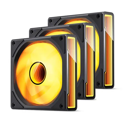 Jonsbo ZK-120B 3ks černá / 120mm / Fluid Dynamic Bearing / 36.6 dB @ 2400 RPM / 65.26 CFM / 4-pin PWM + 3-Pin