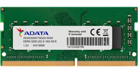 ADATA 16GB (1x16GB) 3200MHz / SO-DIMM / DDR4 / CL22 / 1.2V