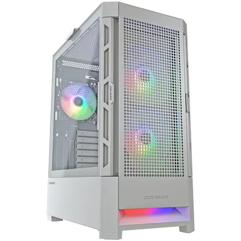COUGAR Airface RGB bílá / PC skříň / E-ATX / ATX / micro-ATX / mini-ITX / RGB / průhledná bočnice / bez zdroje