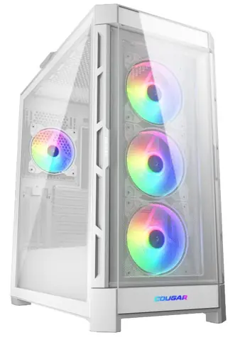 COUGAR Duoface Pro RGB bílá / PC skříň / ATX / micro-ATX / mini-ITX / RGB / průhledná bočnice / bez zdroje 