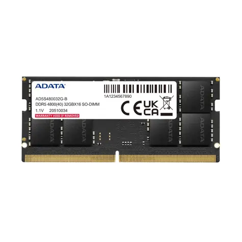 ADATA 16GB (1x 16GB) 4800MHz / DDR5 / 4800MHz / CL40 / SO-DIMM / ECC / 1.1V