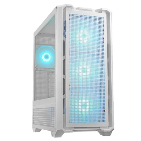 COUGAR MX600 RGB bílá / PC skříň / ATX / micro-ATX / mini-ITX / RGB / průhledná bočnice / bez zdroje