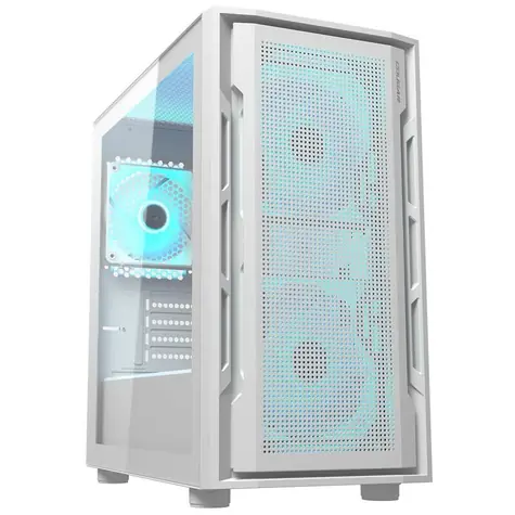 COUGAR Uniface Mini RGB bílá / PC skříň / micro-ATX / mini-ITX / RGB / průhledná bočnice / bez zdroje