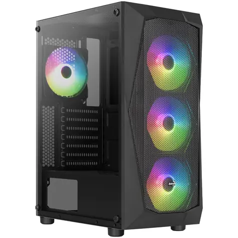 Aerocool Falcon V2 černá / ATX / 2x USB-A 3.0 / 1x USB-A 2.0 / 4x 120mm / bez zdroje / průhledná bočnice 