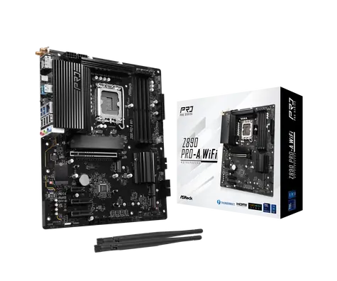 ASRock Z890 Pro-A WiFi / Z890 / LGA 1851 / 4x DDR5 / PCIex16 / 1x2.5GLAN / ATX