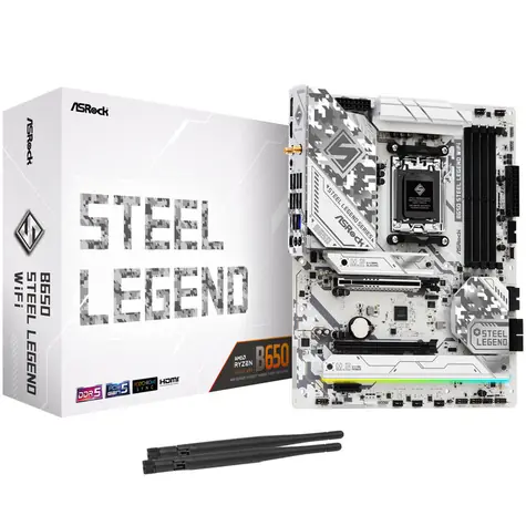 ASRock B650  Steel Legend WiFi / AMD B650 / DDR5 / SATA III / USB 3.2 / 2.5GLAN / sc.AM5 / ATX 