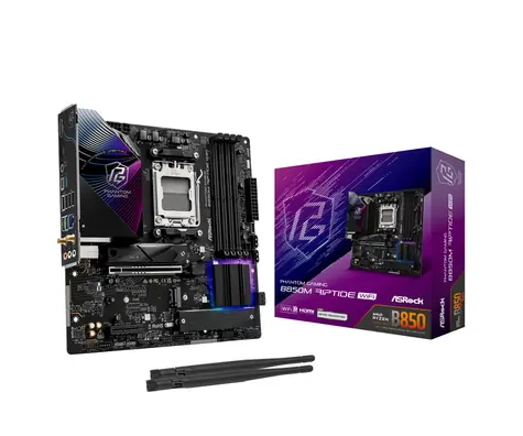 ASRock B850M Riptide WiFi / AMD B850 / DDR5 / SATA III / USB 3.2 / 2.5GLAN / Wi-Fi 7 / sc.AM5 / mATX