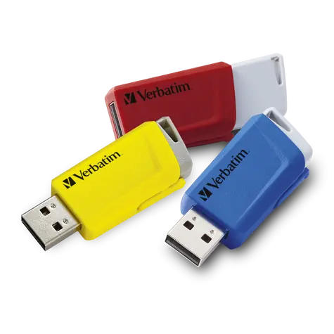 Verbatim Store 'n' Click 16GB (3ks) / 3x Flash disk / USB-A 3.2 Gen 1 / čtení: až 80MBs / zápis: až 25MBs
