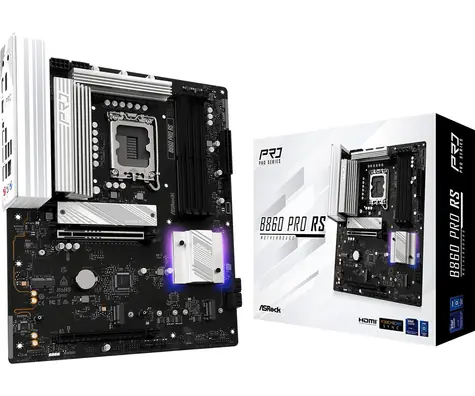 ASRock B860 Pro RS / B860 / LGA 1851 / 4x DDR5 / PCIEx 16 / 2.5GLAN / ATX