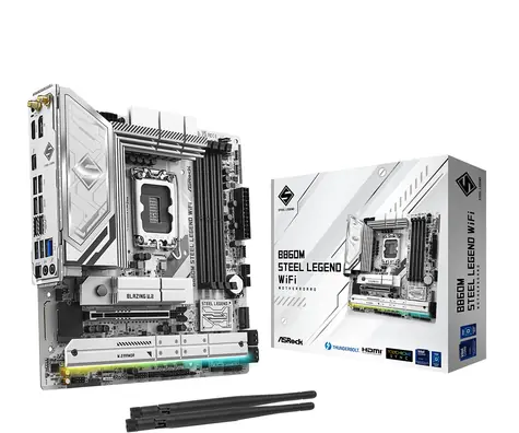 ASRock B860M Steel Legend WiFi  / B860 / LGA 1851 / 4x DDR5 / PCIEx 16 / 2.5GLAN / Wi-Fi / mATX