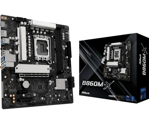 ASRock B860M-X / B860 / LGA 1851 / 2x DDR5 / PCIEx 16 / 2.5GLAN / mATX