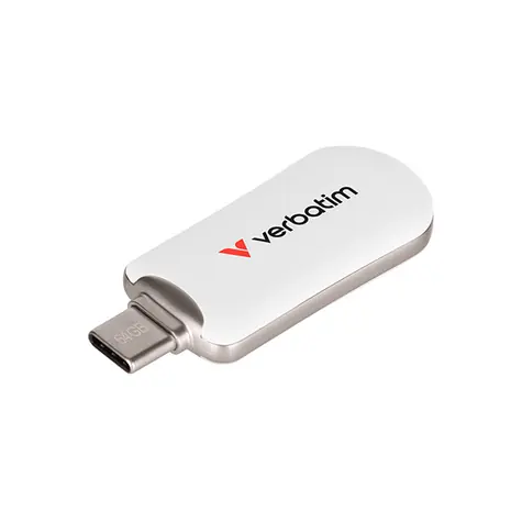 Verbatim Plectra 64GB bílá / Flash Disk / USB-C 3.0 / až 100 MBs