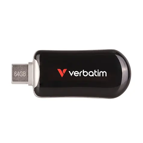 Verbatim Plectra 64GB černá / Flash Disk / USB-C 3.0 / až 100 MBs
