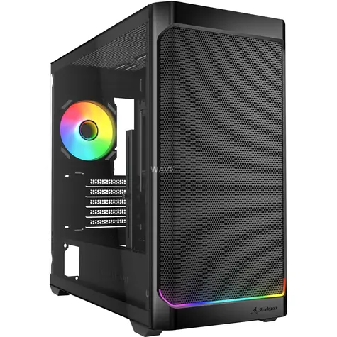 Sharkoon MK4W RGB Strip černá / Micro ATX / 2x USB 3.2 / 1x USB-C / 4x 120mm / bez zdroje / průhledná bočnice