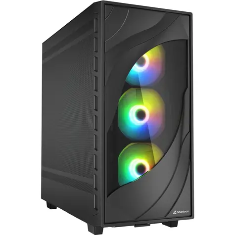 Sharkoon Rebel C80M RGB černá / ATX / 2x USB 3.2 / 1x USB-C / 4x 120mm / bez zdroje 
