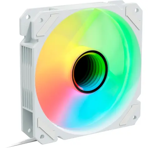 Sharkoon SHARK Mirror RGB PWM bílá / větráček / 120mm / RGB / 26.8 dBA / 1500 RPM / 99.52 m3h