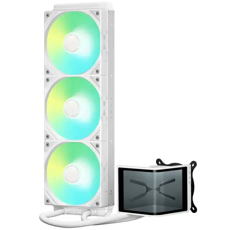 TRYX PANORAMA SE ARGB 360 bílá / AIO vodní chladič CPU / 3x 120 mm / 27.86dB / AMD + Intel 