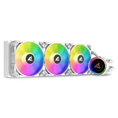 Sharkoon S90 RGB AIO 360mm bílá / 3x 120mm / 2000 RPM / 71.1 CFM / 35dB / 4-pin / Intel & AMD