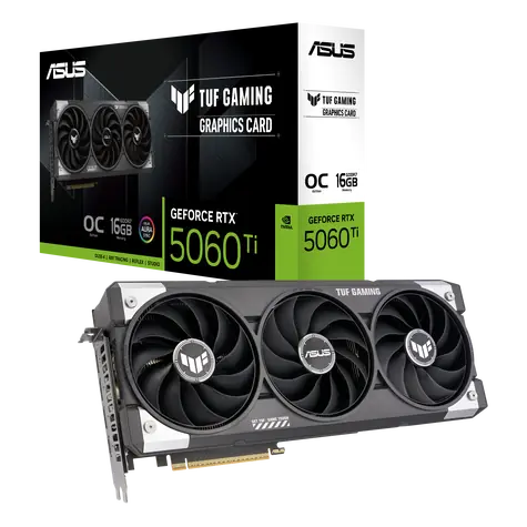 Asus TUF Gaming GeForce RTX 5060 Ti OC 16GB / 2692MHz / 16GB GDDR7 / 128-bit / 1x HDMI + 3x DP / 550W (16)