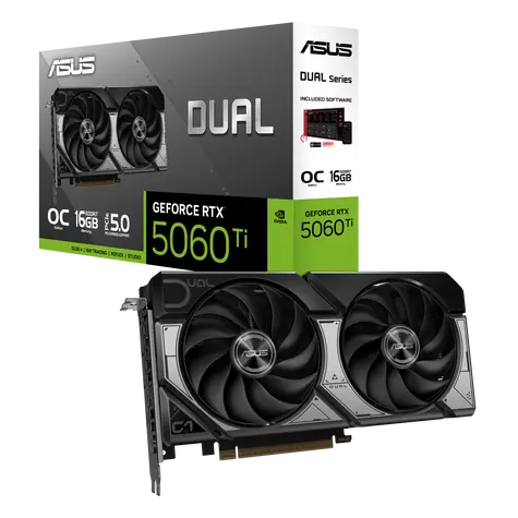 Asus DUAL GeForce RTX 5060 Ti OC 16GB / 2632MHz / 16GB GDDR7 / 128-bit / 1x HDMI + 3x DP / 550W (8)