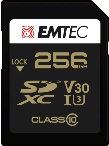 EMTEC SpeedIN Pro 256GB / UHS-I U3 V30 / class 10 / čtení: 100MBs / zápis: 50MBs