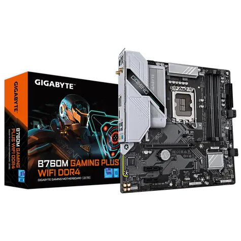 GIGABYTE B760M GAMING PLUS WIFI / B760M / LGA 1700 / 4x DDR4 / PCIEx16 / GLAN / mATX