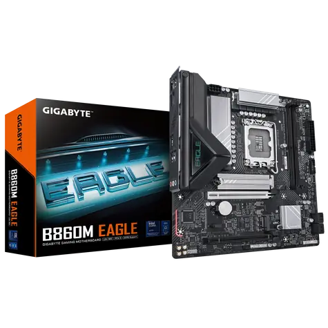 GIGABYTE B860M Eagle / B860M / LGA1851 / 2x DDR5 / PCIEx16 / 2.5 GLAN / mATX