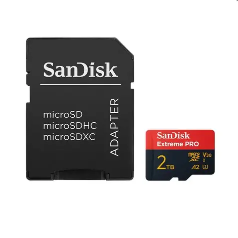 SanDisk Extreme PRO microSD 2TB + adaptér / Class 10 / UHS-I / čtení: až 250MBs