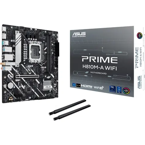 ASUS PRIME H810M-A WIFI / H810 / LGA 1851 / 2x DDR5 / PCIex16 / GLAN / mATX