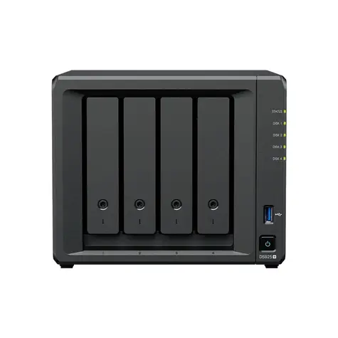 Synology DS925+ DiskStation  / 4xHDD / AMD Ryzen V1500B 2.2GHz / 4GB RAM / 2x USB 3.2 / SATA III / 2x 2.5GLAN