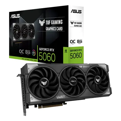 ASUS TUF GeForce RTX 5060 OC Edition 8GB / 2677MHz / 8GB GDDR7 / 128-bit / 1x HDMI + 3x DP / 550W (8)
