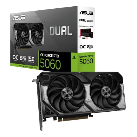 ASUS DUAL GeForce RTX 5060 OC 8GB / 2565MHz / 8GB GDDR7 / 128-bit / 1x HDMI + 3x DP / 550W (8)