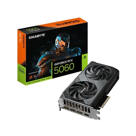 GIGABYTE GeForce RTX 5060 WINDFORCE OC 8GB / 2677MHz / 8GB GDDR7 / 128-bit / 1x HDMI + 3x DP / 450W (8)