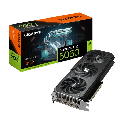 GIGABYTE GeForce RTX 5060 GAMING OC 8GB / 2677MHz / 8GB GDDR7 / 128-bit / 1x HDMI + 3x DP / 500W (8)