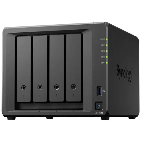 Synology DiskStation DS425+ / 4x HDD / Intel Celeron J4125 QC @2.0GHz / 2GB RAM / 2x USB 3.0 / 1x GLAN 1x 2.5GLAN