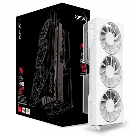XFX Radeon RX 9060 XT SWIFT Triple Fan White OC 16GB / 3320MHz / 16GB GDDR6 / 1x HDMI + 2x DP / 550W (8)