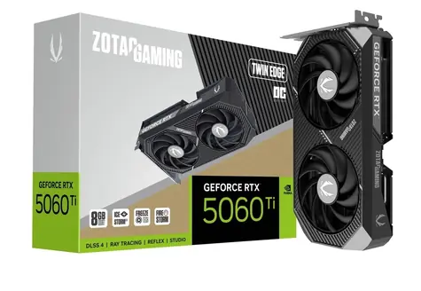 ZOTAC GeForce RTX 5060 Ti Twin Edge OC 8GB / 2407 - 2602Mhz / 8GB GDDR7 / 128bit / 1x HDMI + 3x DP / 600W (8)