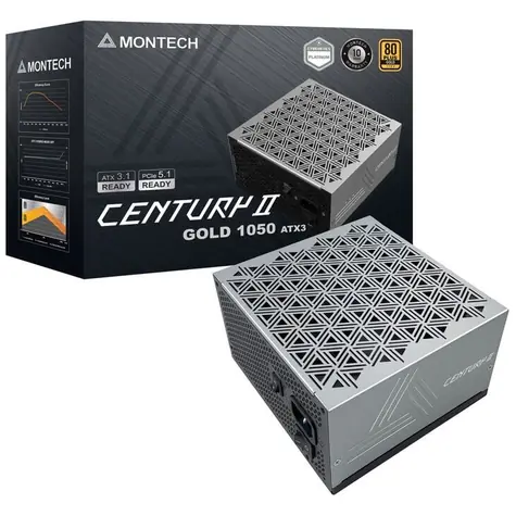 Montech Century II 1050W / ATX 3.1 / 1050W / 80 PLUS Gold / modulární