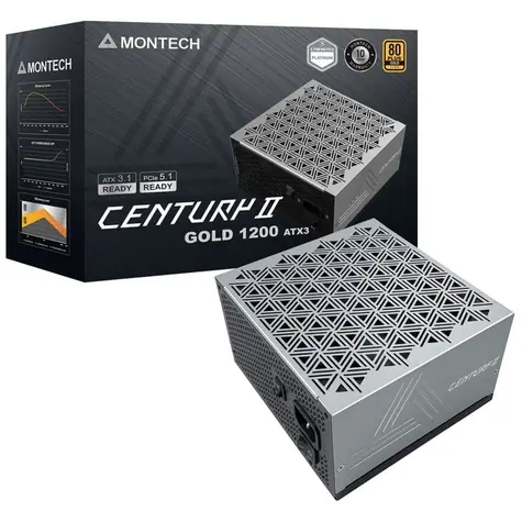 Montech Century II 1200W / ATX 3.1 / 1200W / 80 PLUS Gold / modulární