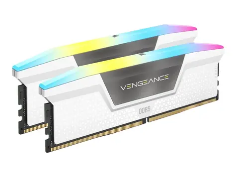 Corsair Vengeance RGB 64GB (2x32) DDR5 6400MHz bílá / C32 / DIMM / XMP 3.0