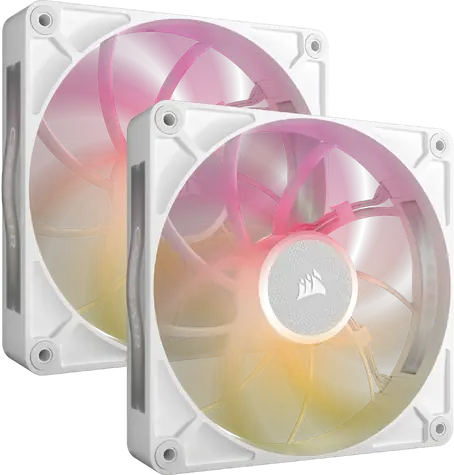 Corsair iCUE LINK RX140 RGB Max 2ks bílá/ 140 mm / 36 dB @ 1600 RPM / 103 CFM / PWM