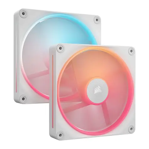 Corsair iCUE LINK LX140-R RGB 2ks bílá / 140 mm / 38.3 dB @ 2000 RPM / 91 CFM / PWM