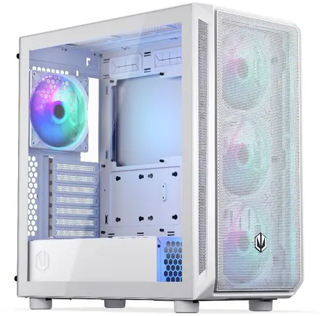 Endorfy Arx 700 ARGB bílá / Mid tower / ATX / 4x 120mm / 2x USB-A / 1x USB-C / mesh panel / průhledná bočníce / bez zdro