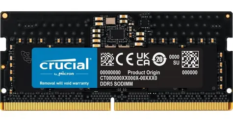 Crucial 8GB (1x8GB) DDR5 5600Mhz / C46 / 1.1V / SO-DIMM / non-ECC